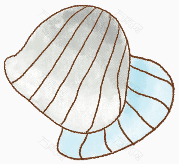 贝壳手绘贝壳沙滩