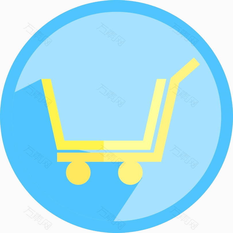 有质感的圆形蓝色购物logo