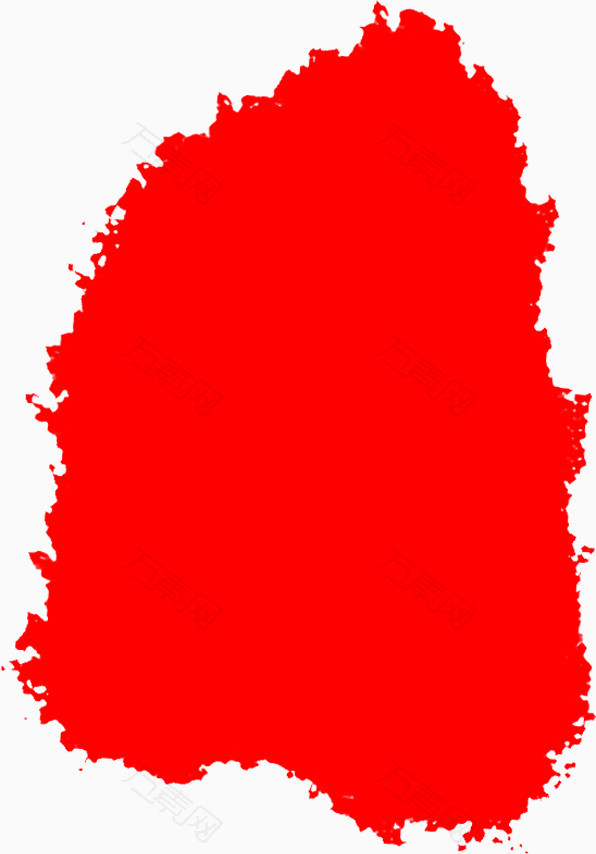 不规则几何形状红色印章合成