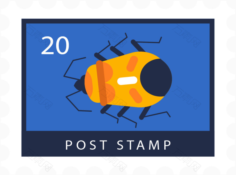 彩色昆虫邮票
