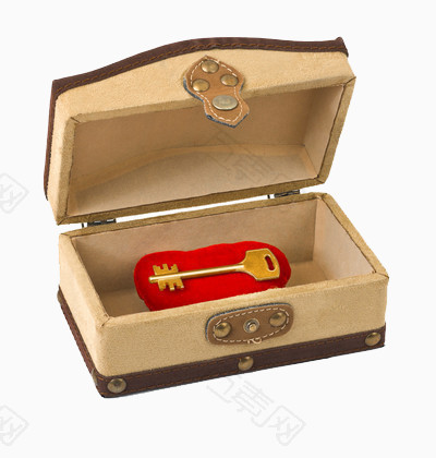 精致的木盒里放着一个金色的钥匙