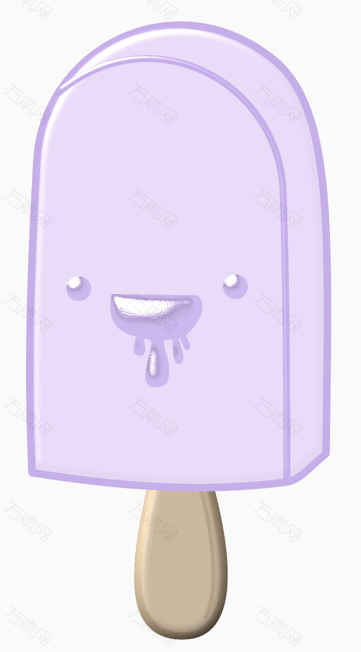 紫色立体感冰淇淋