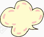 花朵形状淡粉色四叶草对话框