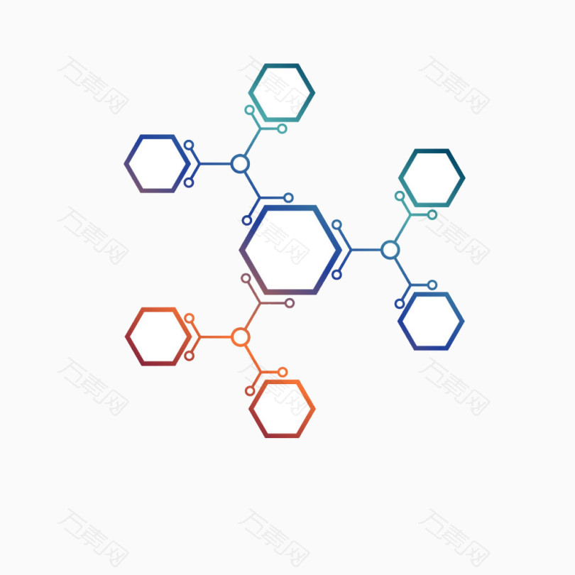 分子六边形素材