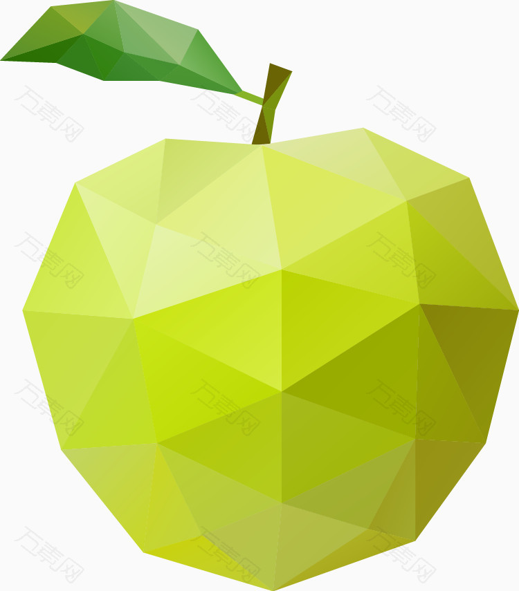 几何水果苹果元素