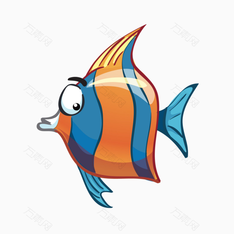 卡通深海花斑鱼