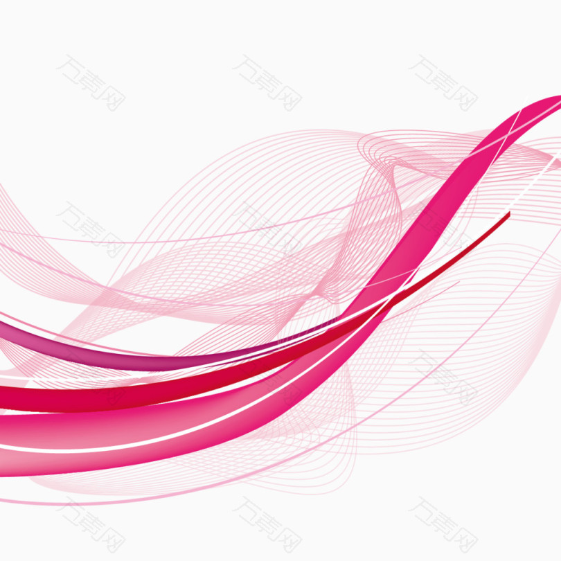 粉色曲线和波浪线