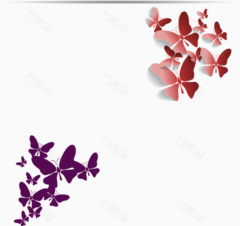 装饰红紫色蝴蝶