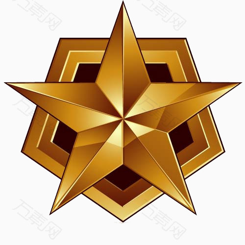 超质感五角星徽章