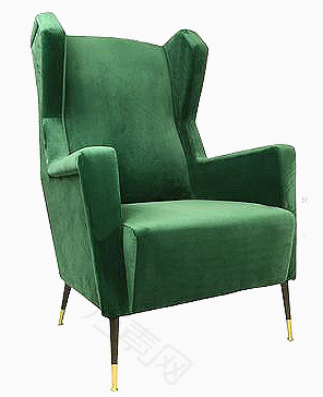 深绿色稳重霸气复古椅子