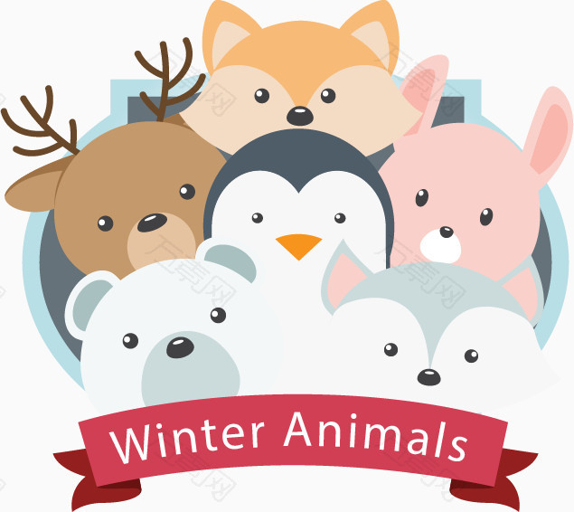 冬季小动物海报