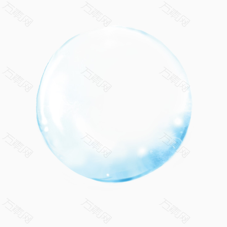 蓝色气泡漂浮素材