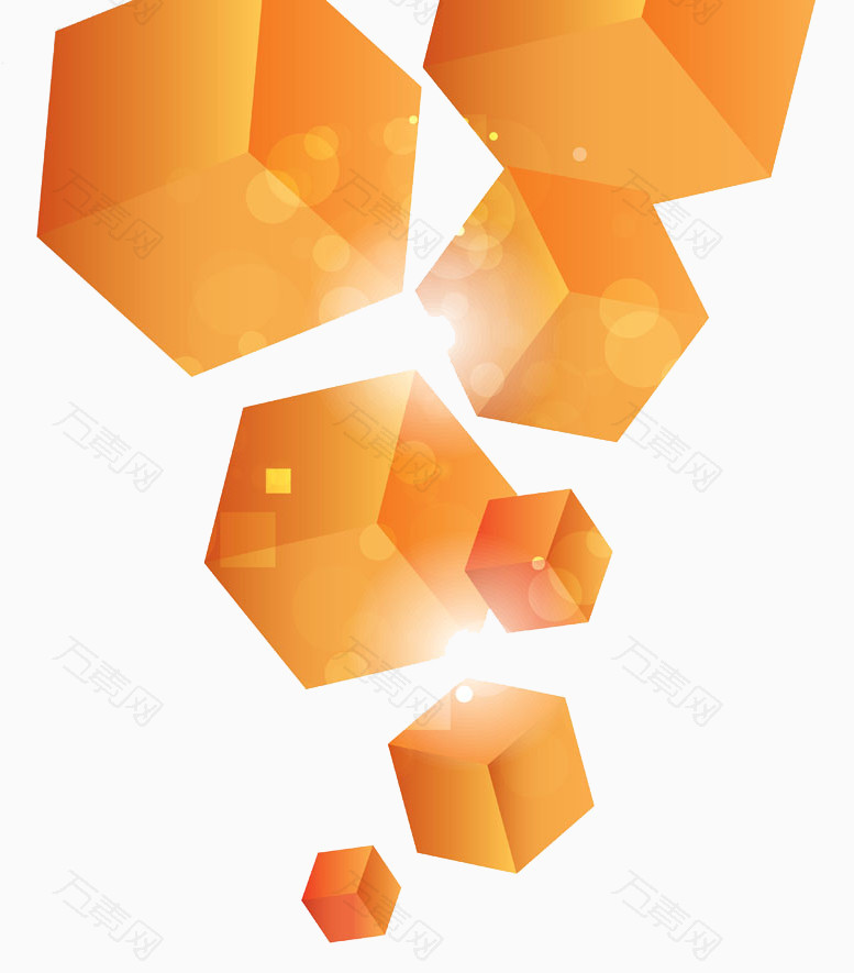 橙色的几何方块