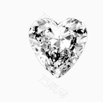 心形宝石钻石闪亮水晶装饰元素
