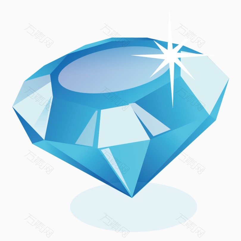 蓝色闪亮钻石素材