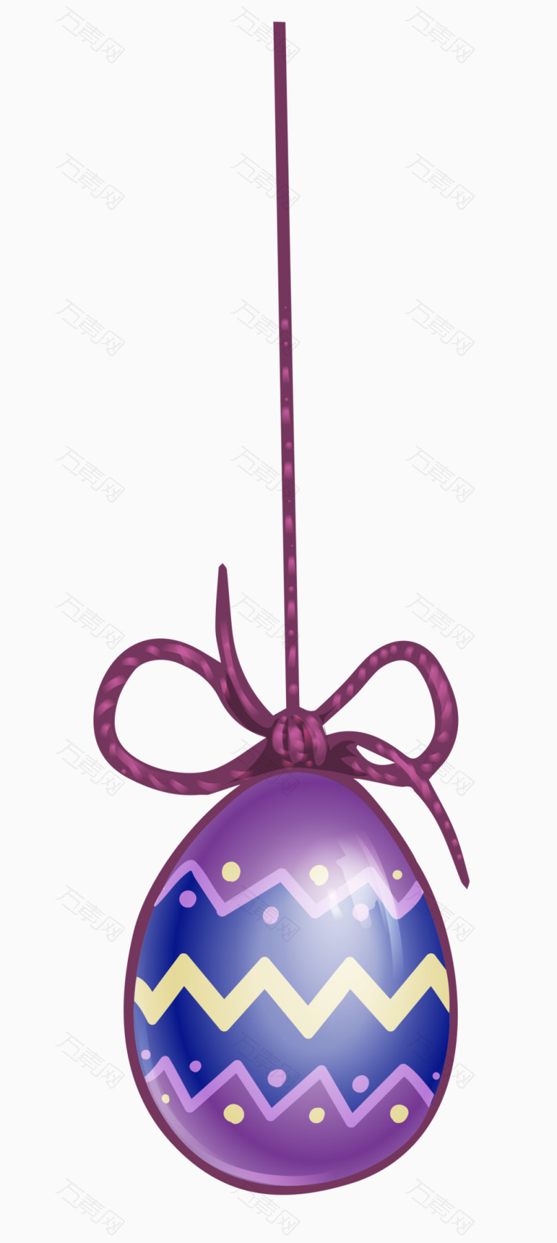 绳子吊着紫色卡通气球