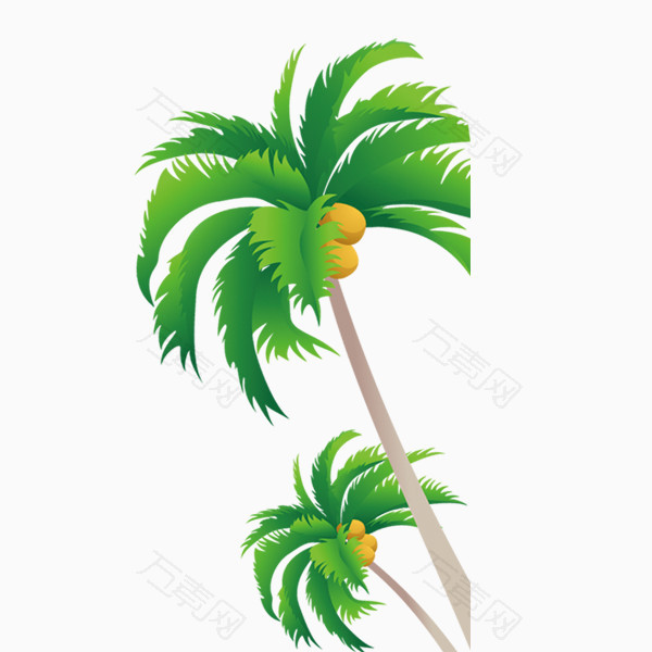卡通椰子树