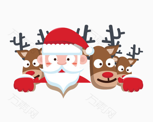 圣诞节圣诞老人麋鹿装饰