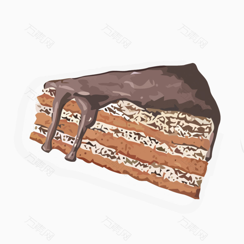 矢量巧克力熔岩蛋糕素材