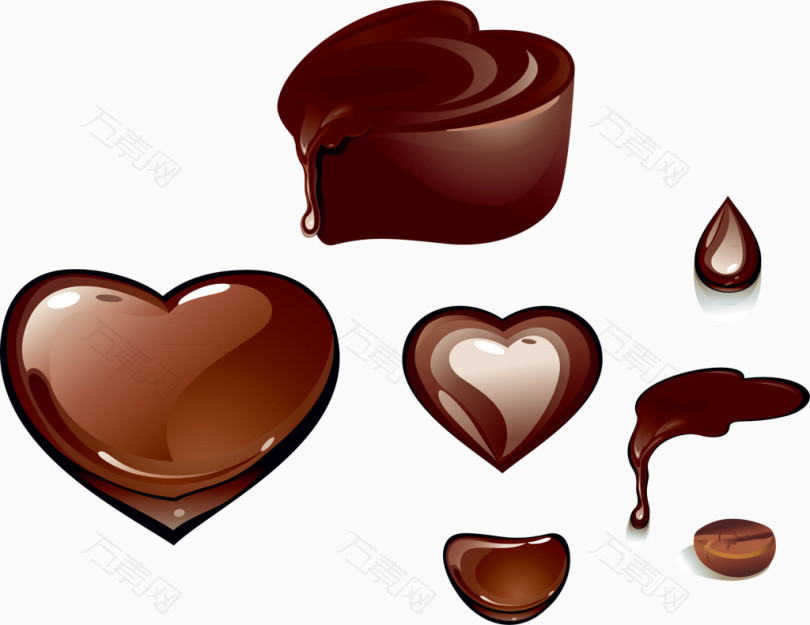 爱心矢量巧克力颜色