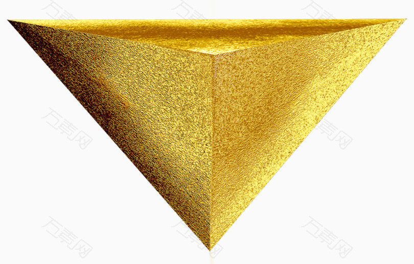 金色漂浮三角台