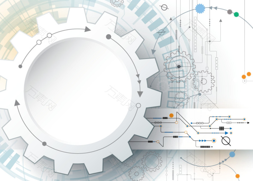 精美齿轮背景矢量
