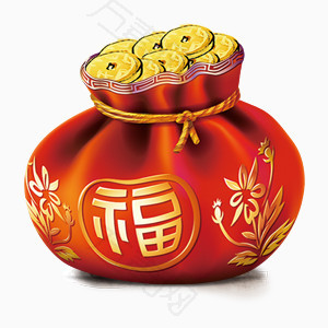中国风红色福袋新年图片