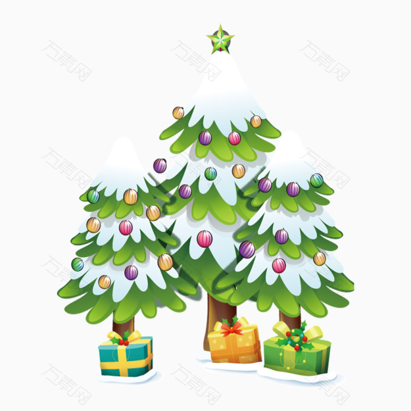 圣诞树和礼包