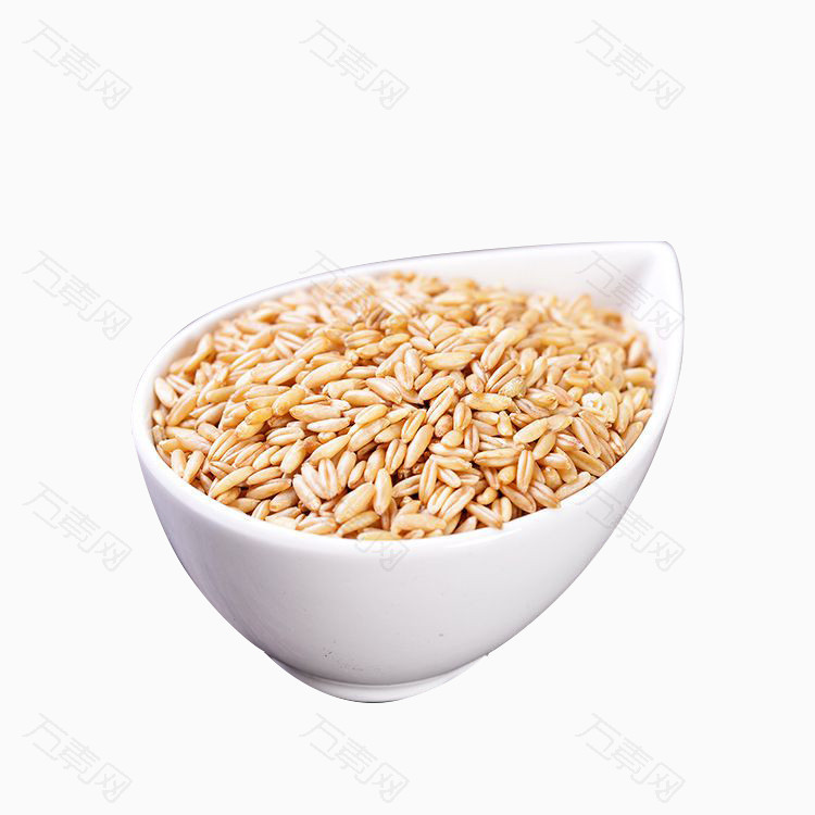 白色瓷碗燕麦米