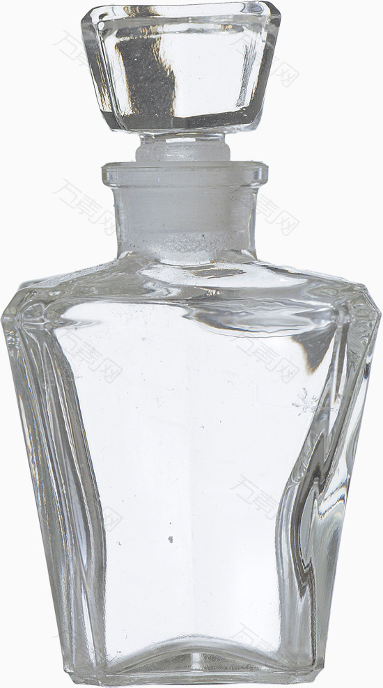 方形透明玻璃瓶瓶子瓶塞