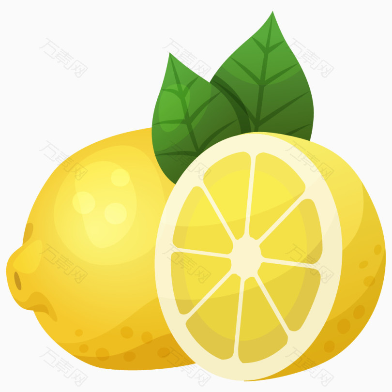 卡通手绘水果柠檬