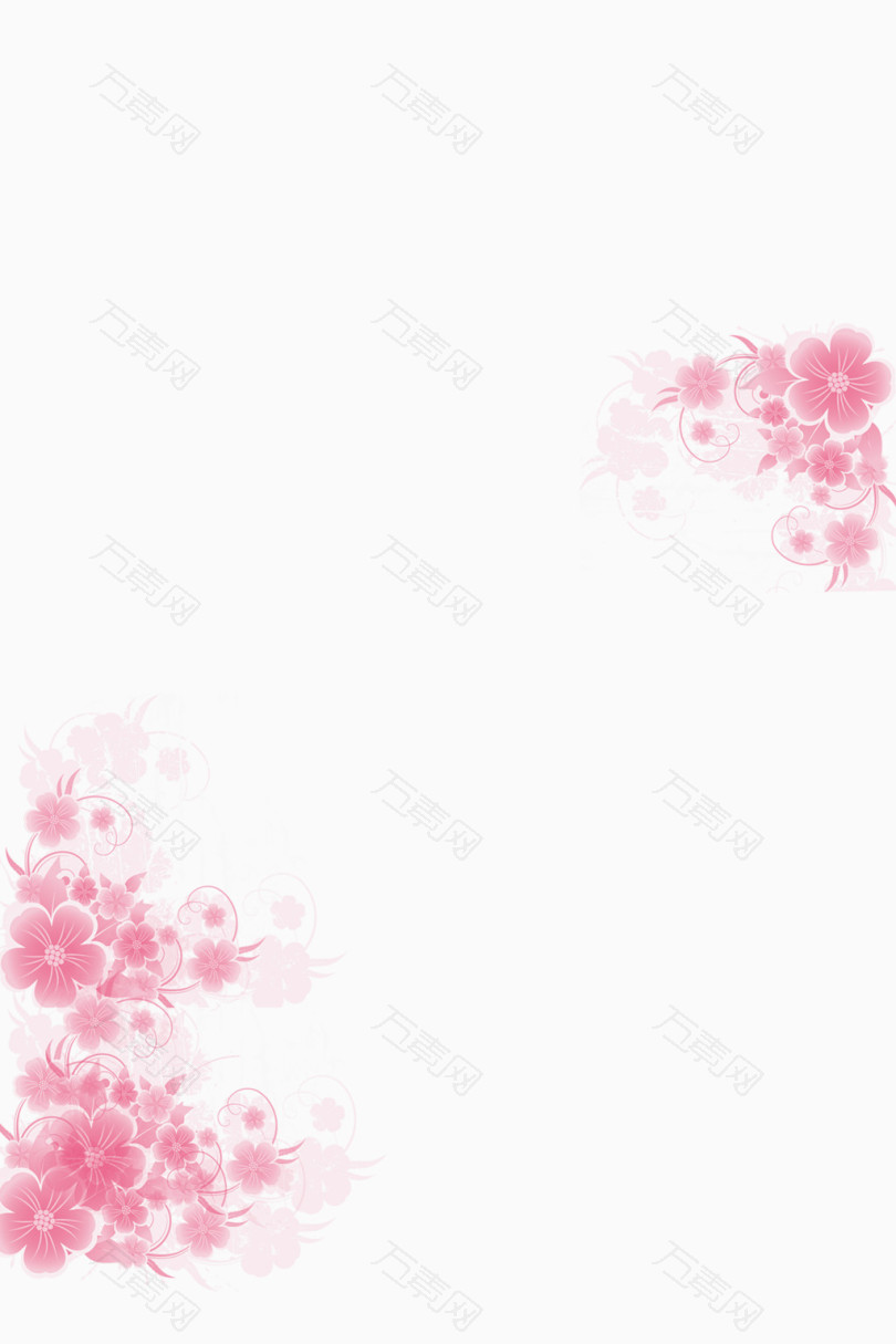 粉红花朵背景装饰效果