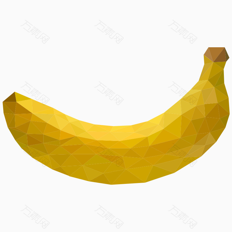 卡通水果多边形水果香蕉