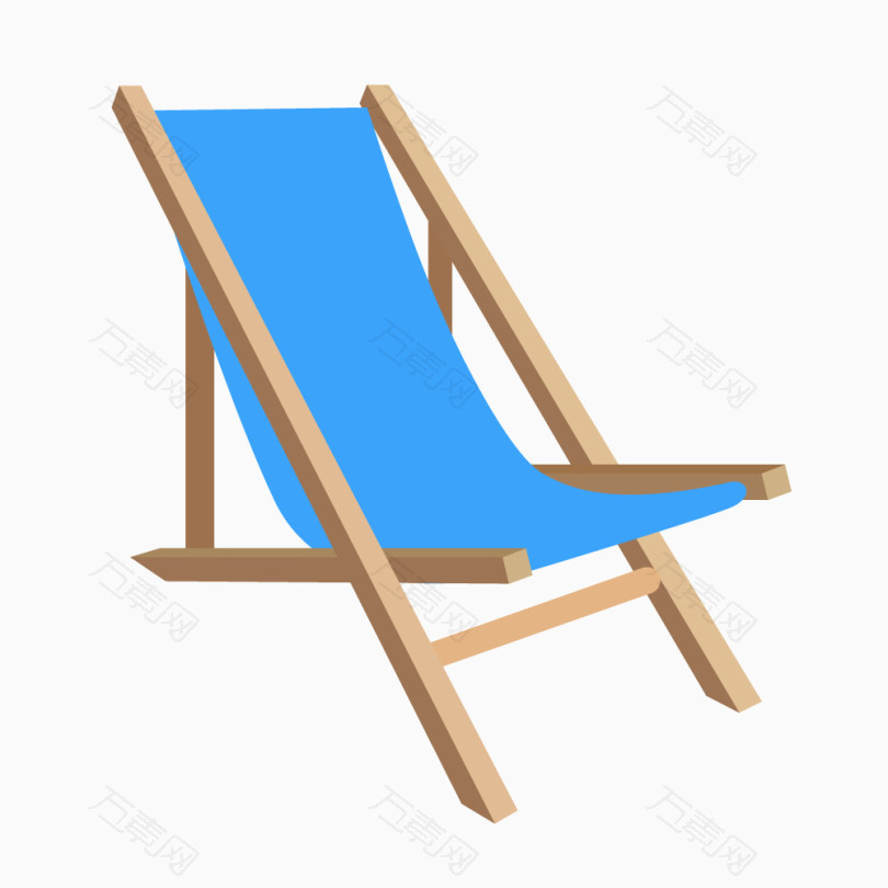 蓝色海滩躺椅