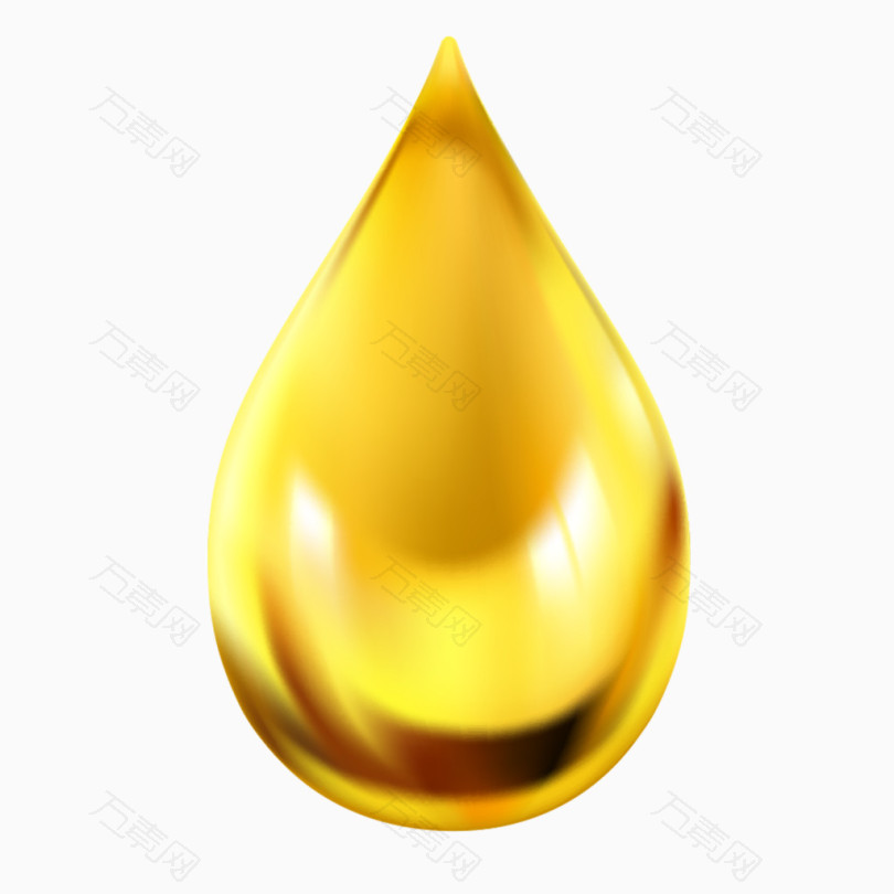 黄金色水滴矢量素材