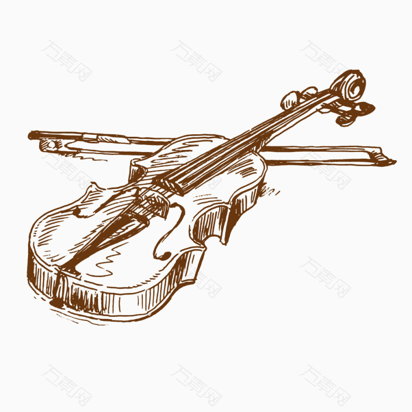 欧美风格线条小提琴