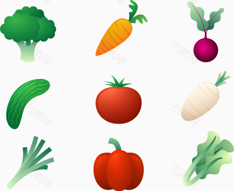 多种多样的蔬菜