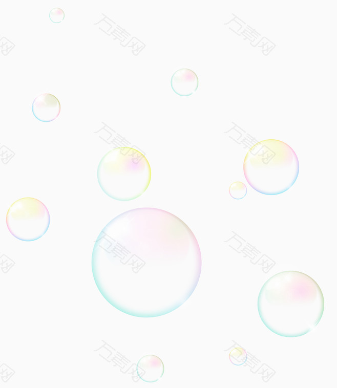 彩色透明气泡
