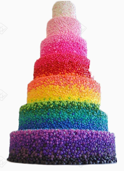 彩虹蛋糕素材图片