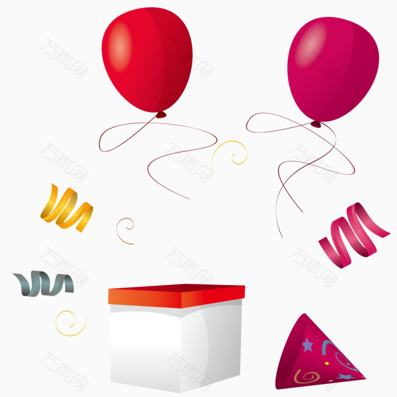 生日礼物气球气氛包装