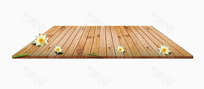 木板上的花瓣