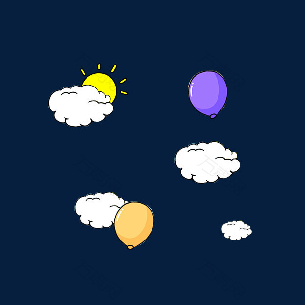 卡通云朵气球