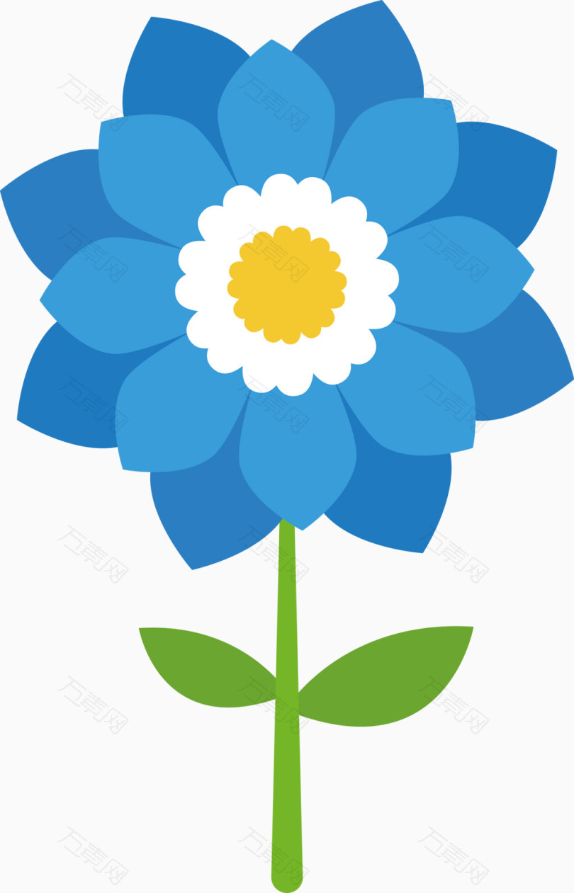 蓝色春季花卉素材