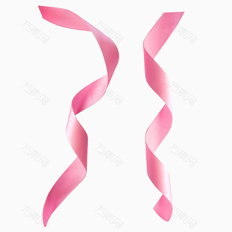 双条粉色丝带