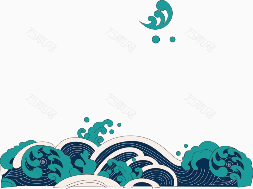 中式水纹波纹