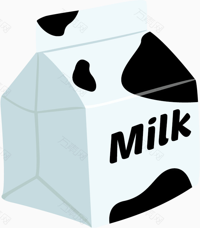 矢量牛奶盒