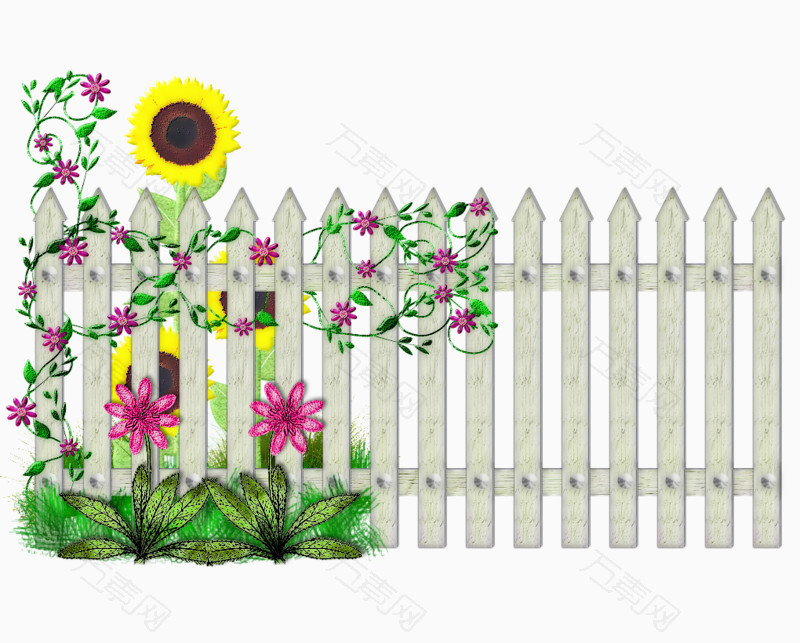 栅栏鲜花