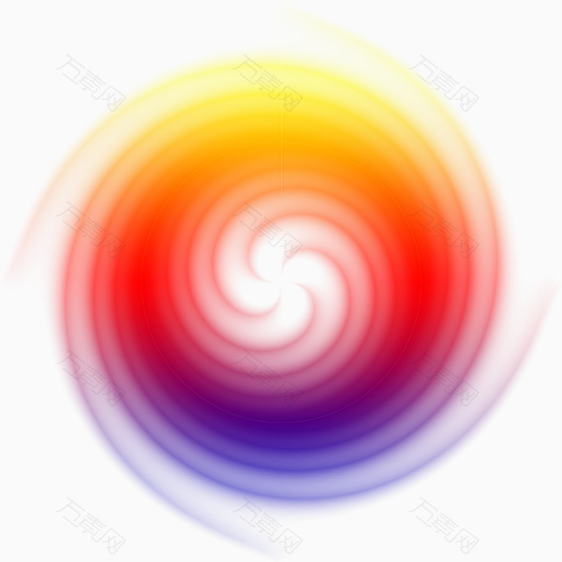 彩色漩涡发光效果元素