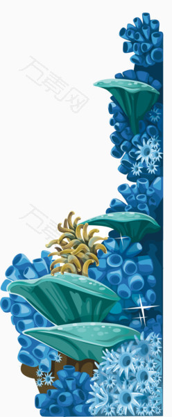 蓝色海底植物