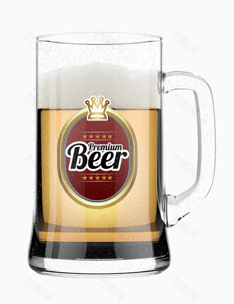 透明啤酒杯样机